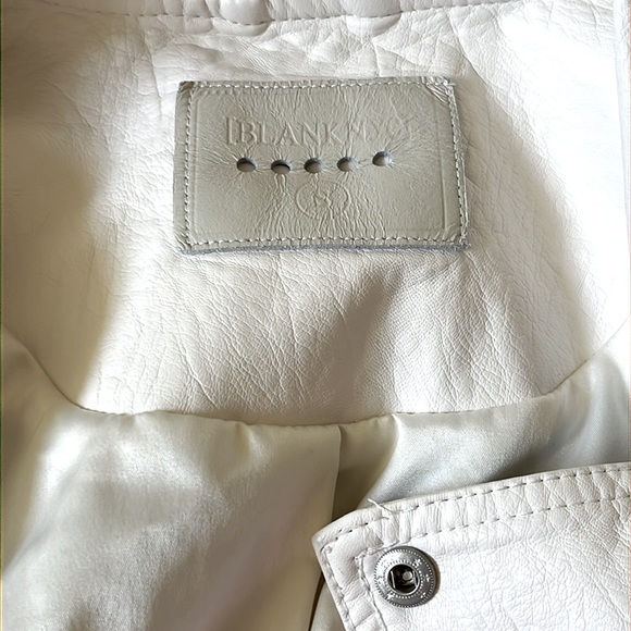 NWT!! BlankNYC Vegan Leather Lace-up Moto Jacket, White/off-white Size Small - Picture 6 of 6